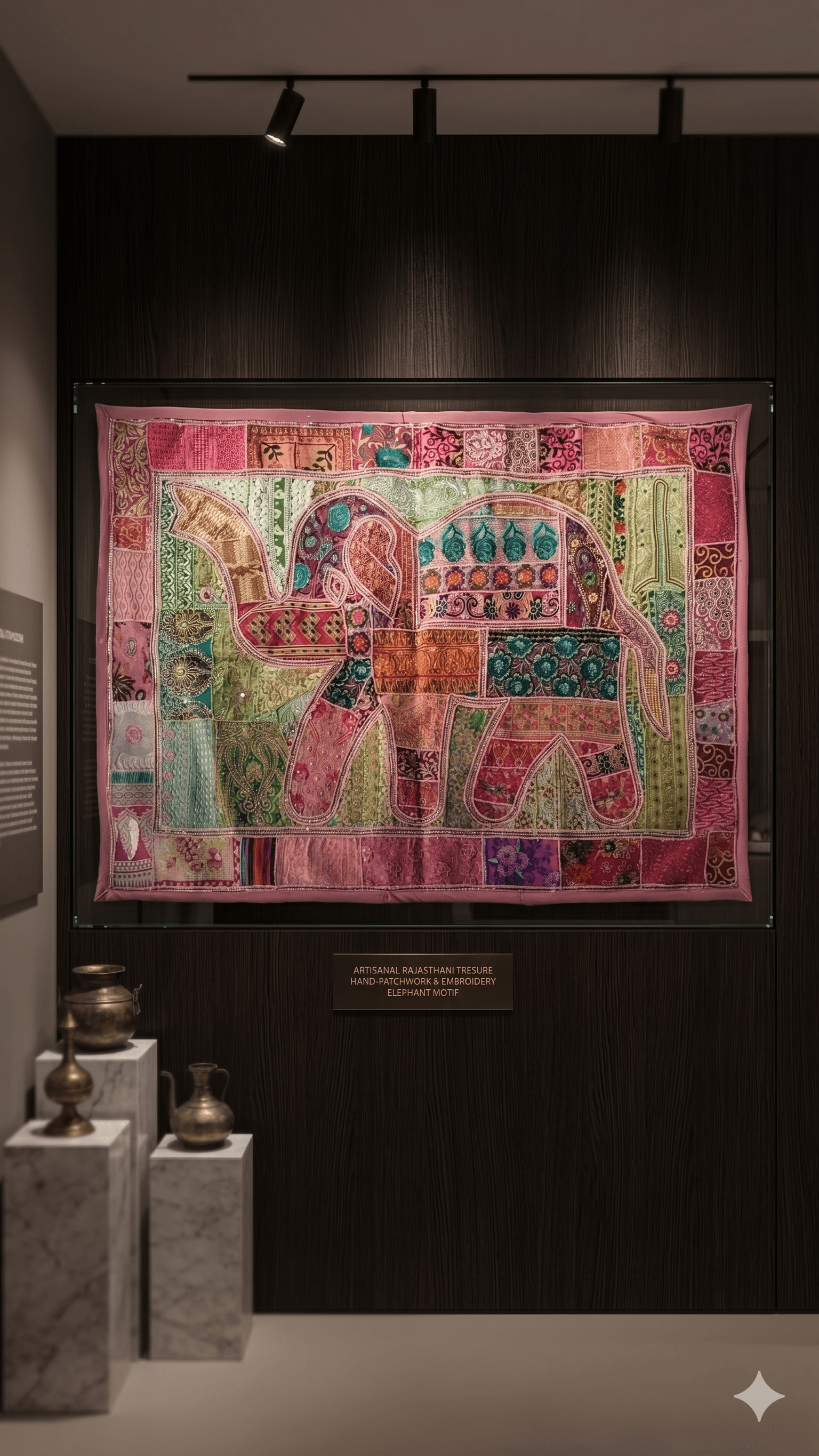 Khambadiya Art Wall Hanging Elephant view 2